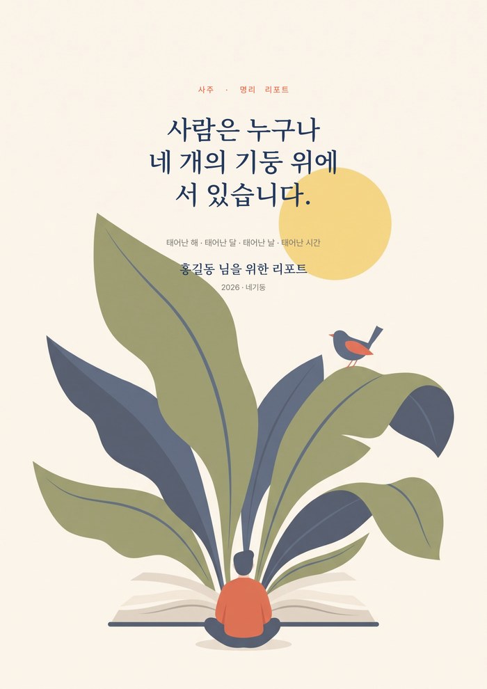 네기둥 리포트 표지 샘플
